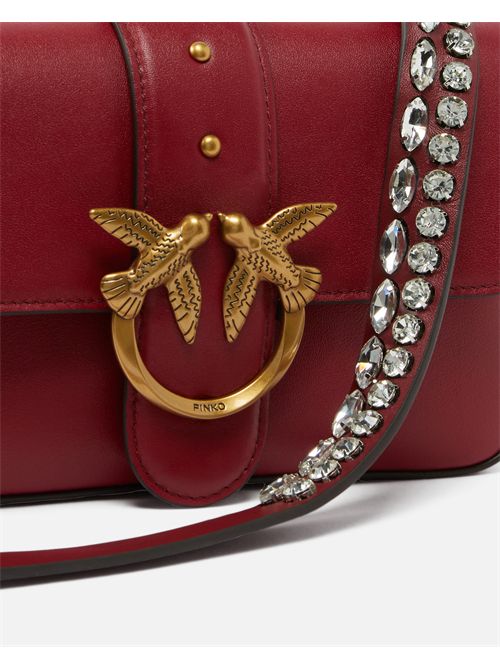 Borsa a spalla piccola Mini Love Bag Slouchy in pelle con doppia tracolla PINKO | 105824A0QO/OA4Q